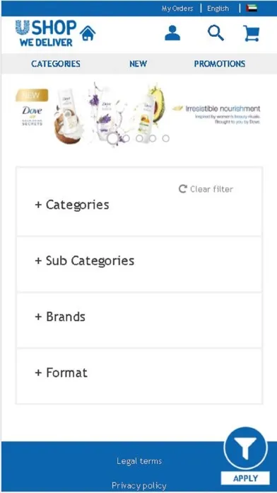 Capturas de tela do Ushop Unilever