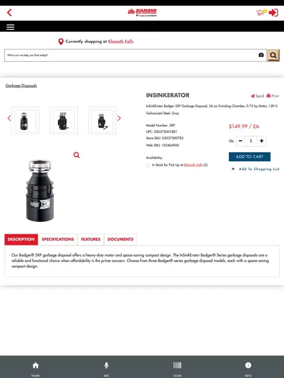Ảnh chụp màn hình của Diamond Home Improvement iPad 