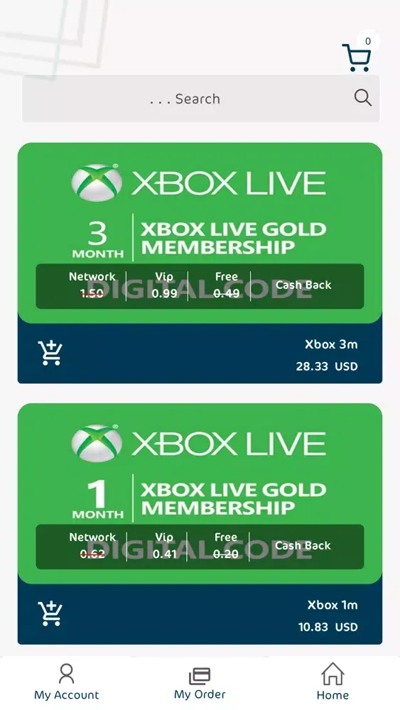 Zrzuty ekranu Unimart Cards
