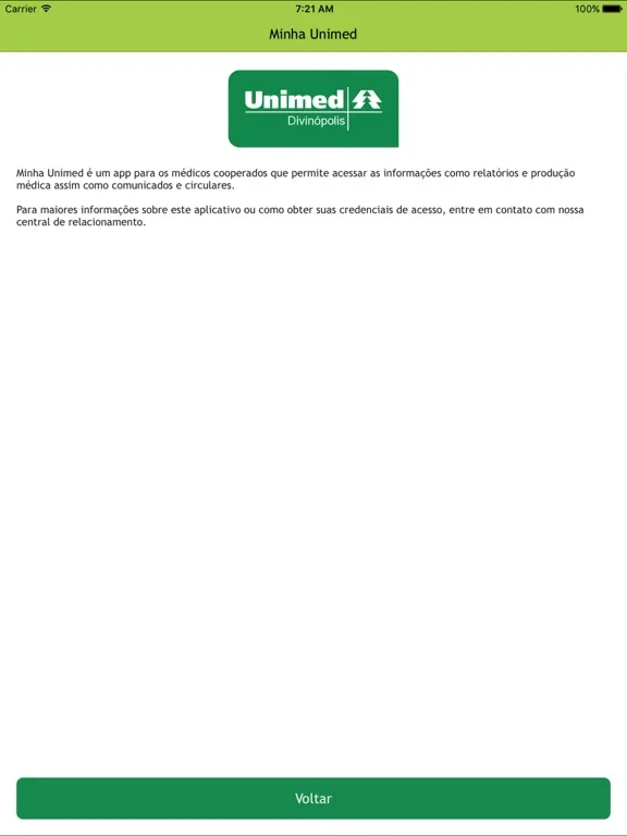 Minha Unimed Divinópolis iPad  Screenshots