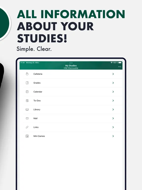 Screenshot di myCampus HNEE iPad 