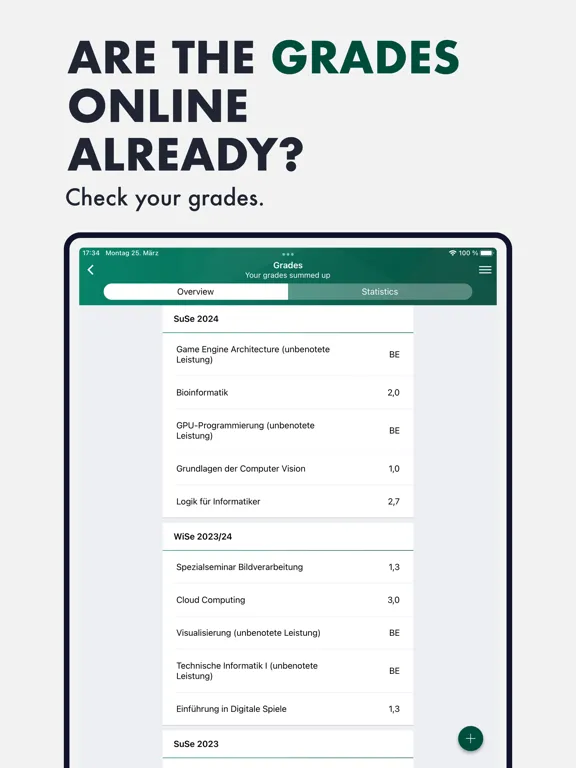Screenshot di myCampus HNEE iPad 