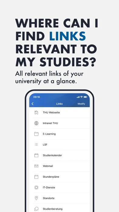 THU Studium Screenshots