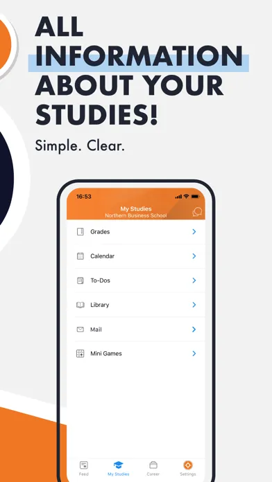 Captures d'écran de NBS Campus App