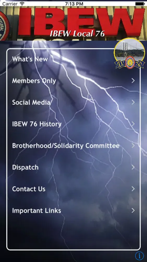 ภาพหน้าจอของ IBEW Local 76