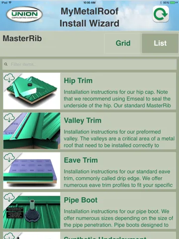 Скриншоты MyMetalRoof - Install Wizard iPad 