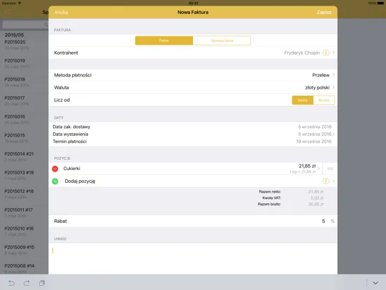 MyInvoice iPad  سکرین شاٹس