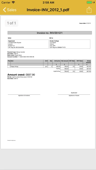 MyInvoice سکرین شاٹس