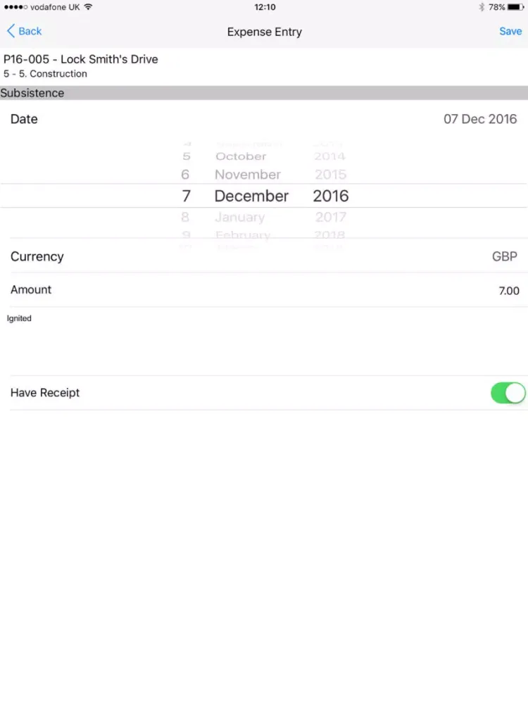 ภาพหน้าจอของ Timesheets & Expenses iPad 
