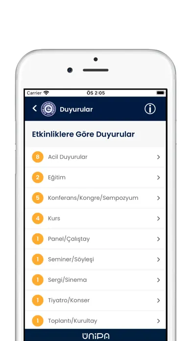 Tangkapan layar Ege Üniversitesi Mobil