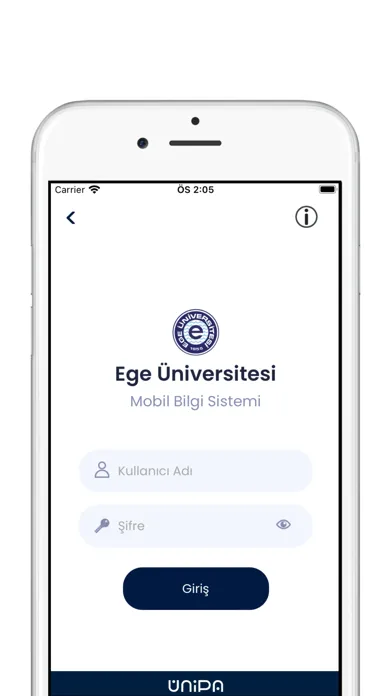 Tangkapan layar Ege Üniversitesi Mobil
