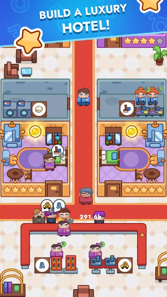 Captures d'écran de Royal Hotel: idle game