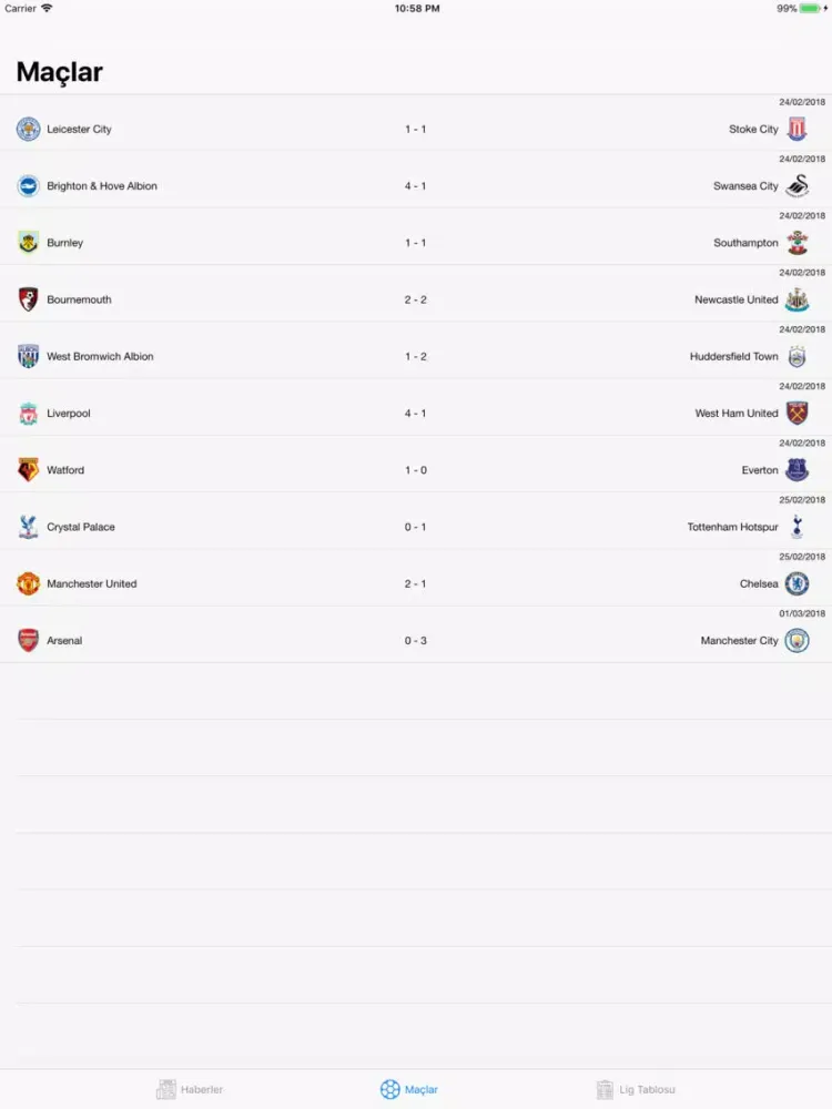 Captures d'écran de Footbico Haberleri iPad 