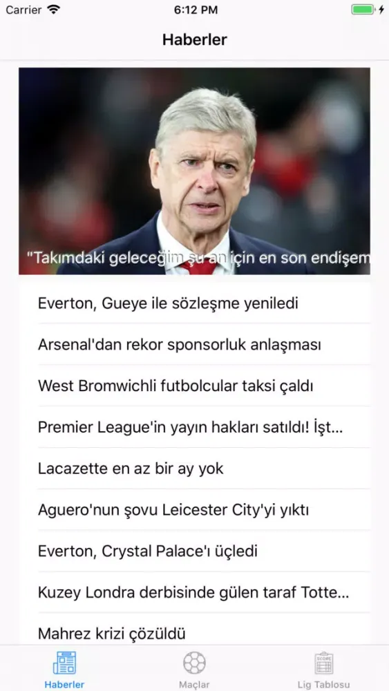 Captures d'écran de Footbico Haberleri