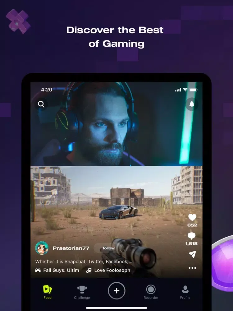 Powder - Gaming clips iPad  Screenshots