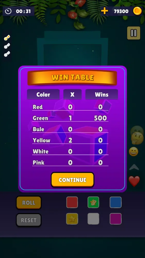 3D Perya Color Game Simulation Screenshots