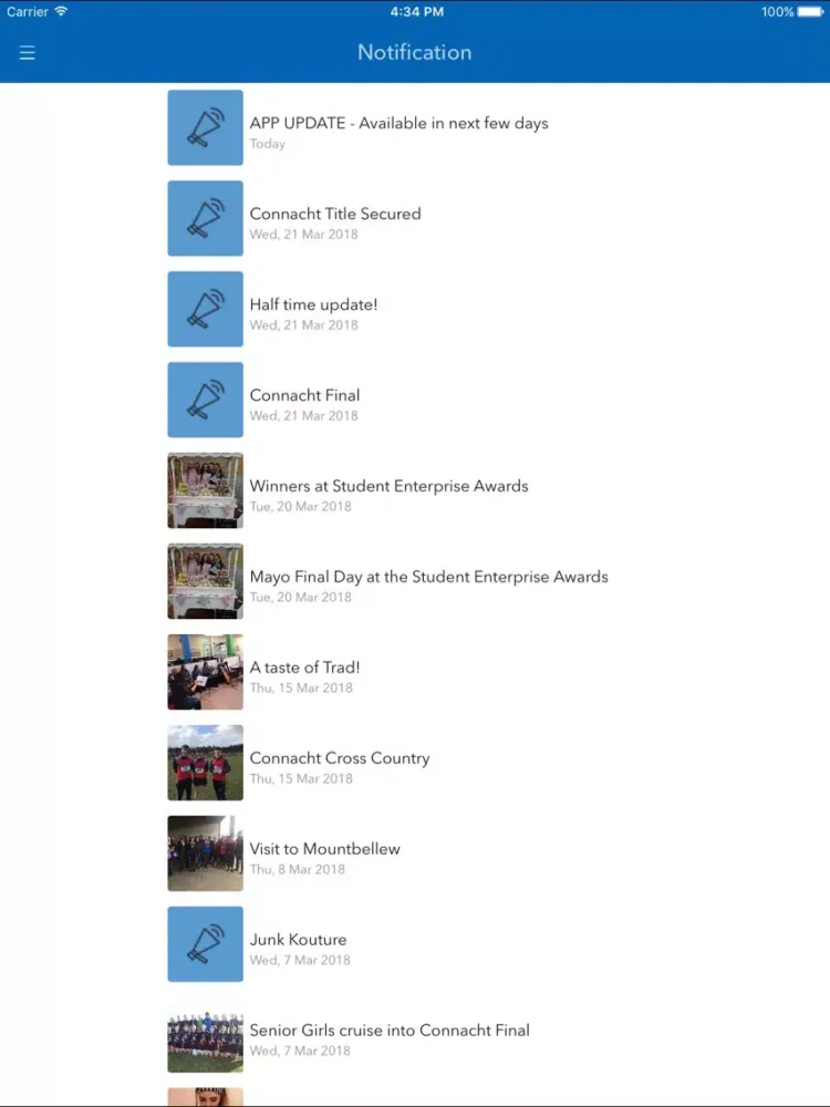 Capturas de tela do Scoil Muire Agus Padraig iPad 