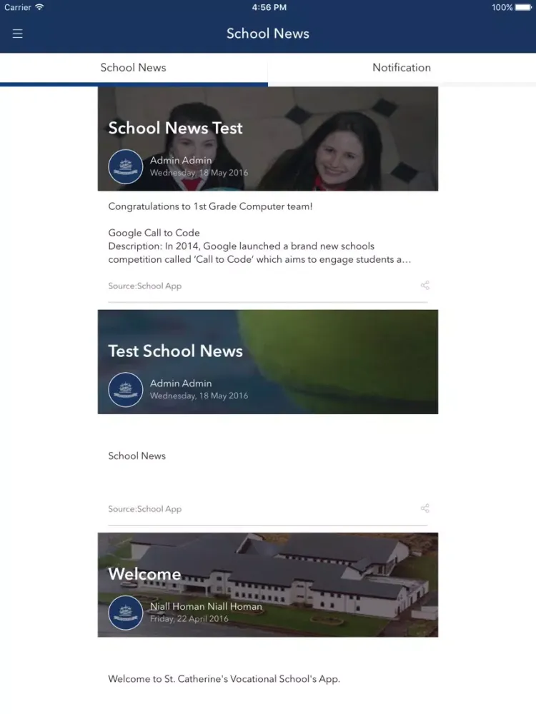 St. Catherine's Vocational School iPad  Screenshots