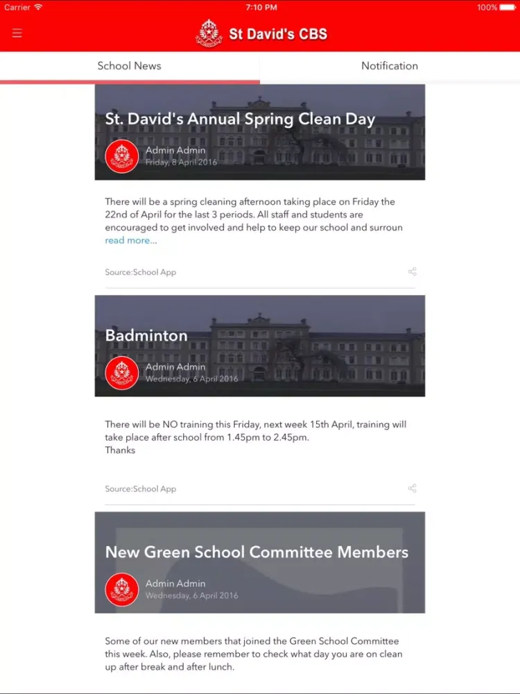 تصاویر St David’s CBS iPad 