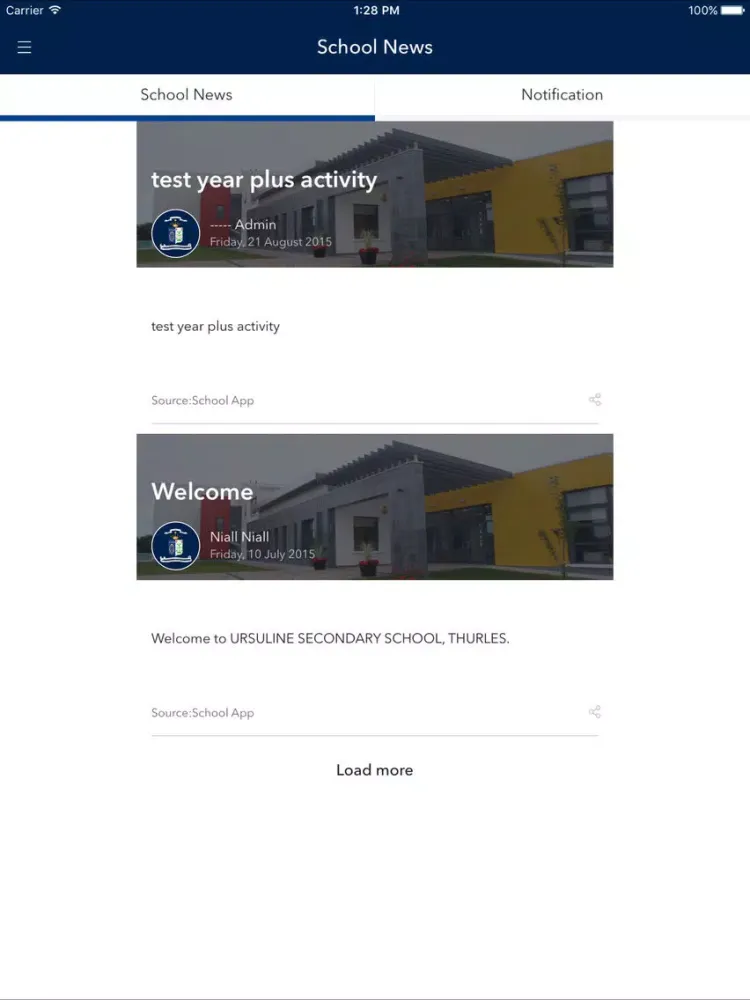 Ảnh chụp màn hình của Ursuline Secondary School iPad 