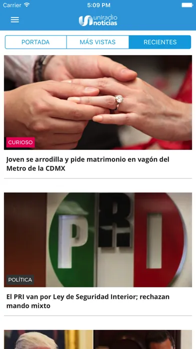 Ảnh chụp màn hình của UniradioNoticias.com