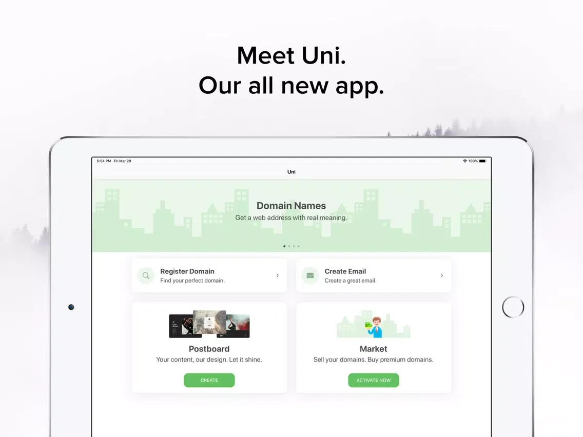 Zrzuty ekranu Uni Domains iPad 