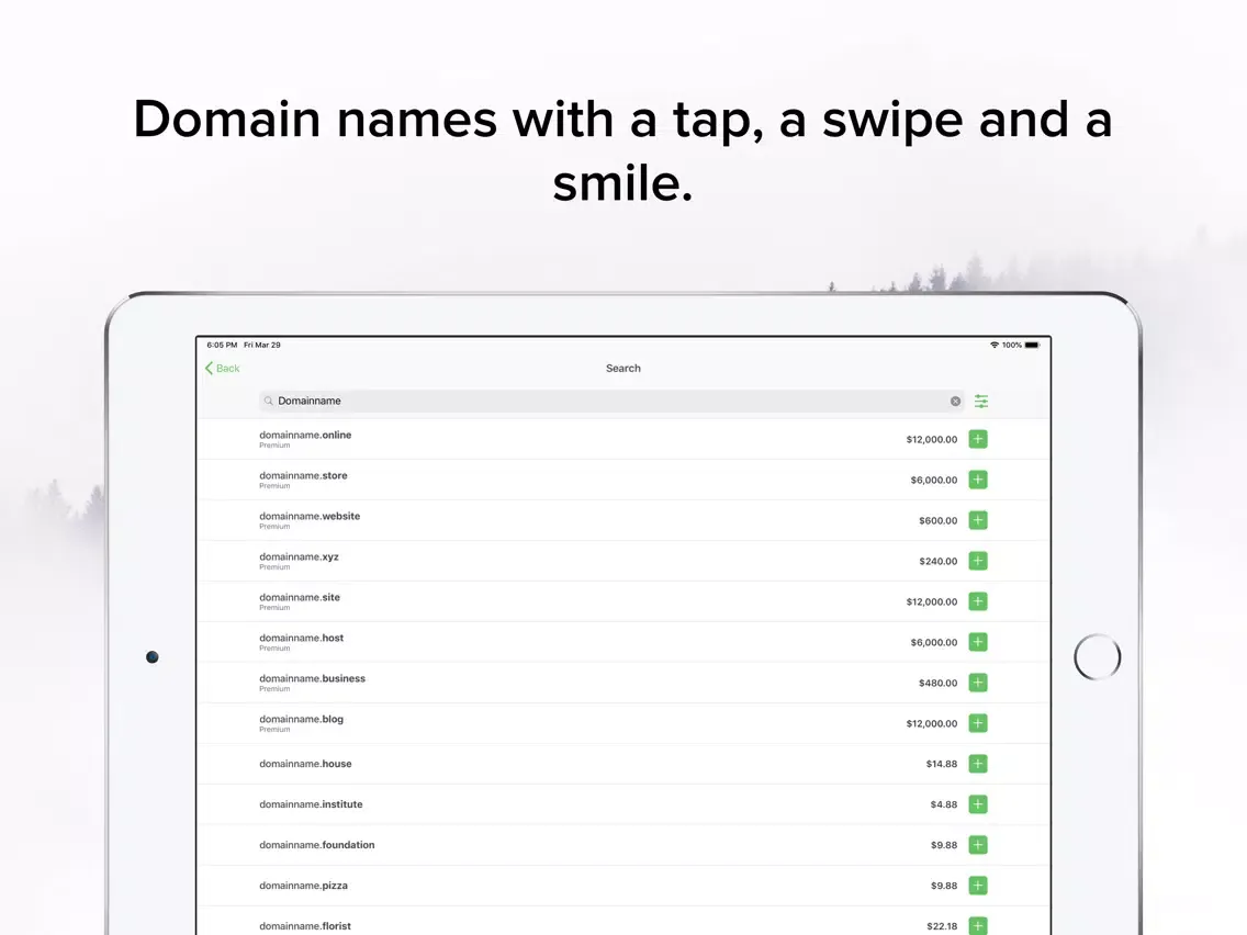 Zrzuty ekranu Uni Domains iPad 
