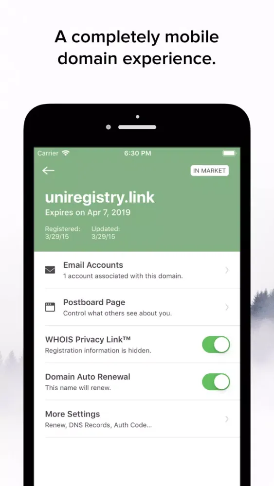 Zrzuty ekranu Uni Domains