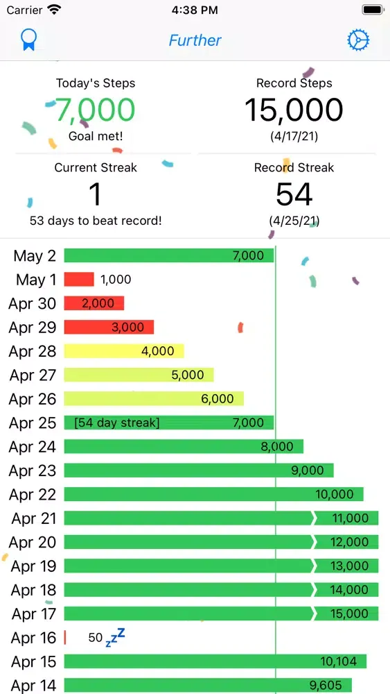 Further: Set a goal and go! スクリーンショット