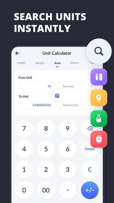 Capturas de pantalla de Unit Converter and Calc