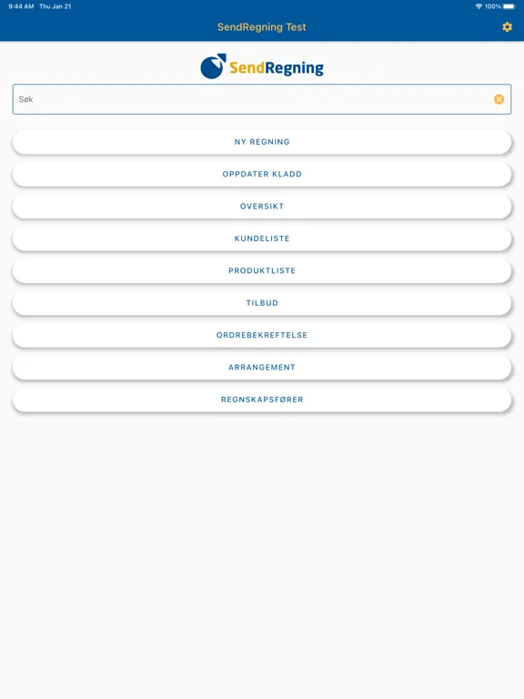 Zrzuty ekranu SendRegning iPad 