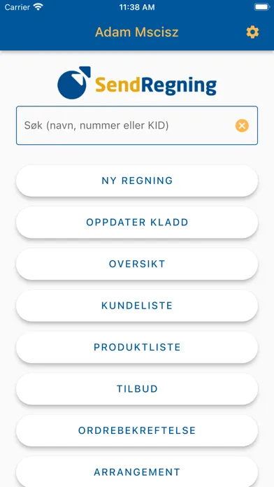 Zrzuty ekranu SendRegning