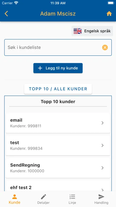 Zrzuty ekranu SendRegning