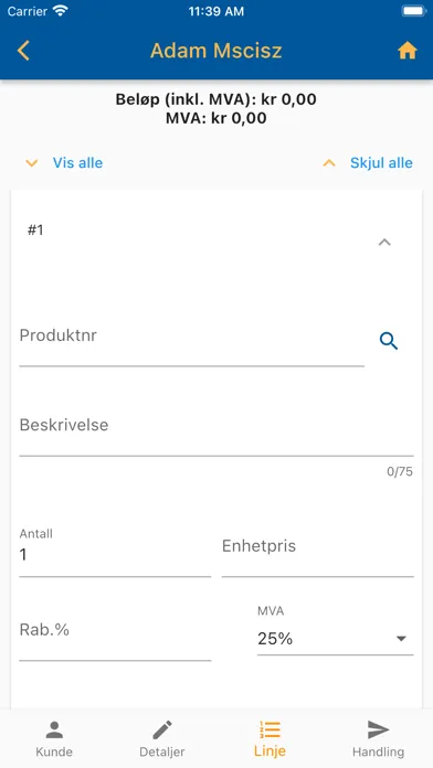 Zrzuty ekranu SendRegning