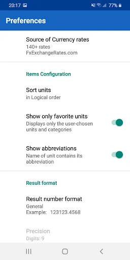 ภาพหน้าจอของ Unit Converter Pro