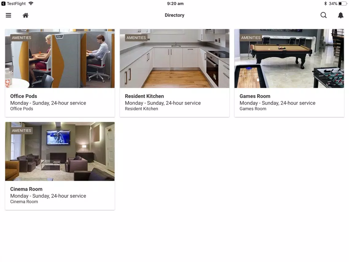 Vantage Residents iPad  Screenshots