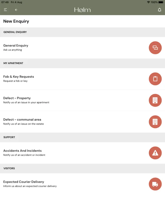Screenshot di Holm Living iPad 