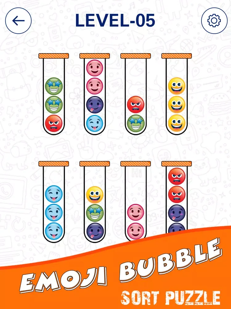 Capturas de pantalla de Emoji Ball Sort Puzzle iPad 