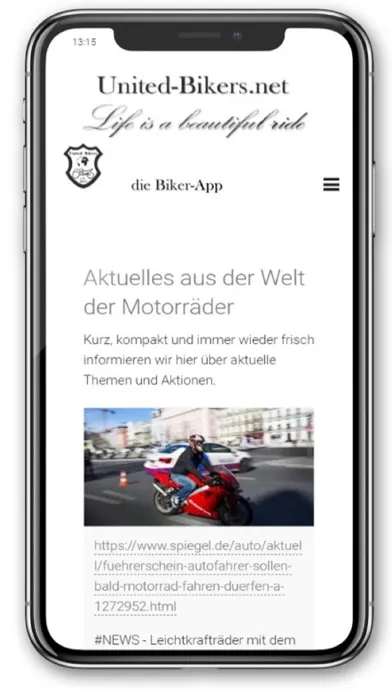 Biker-App Screenshots