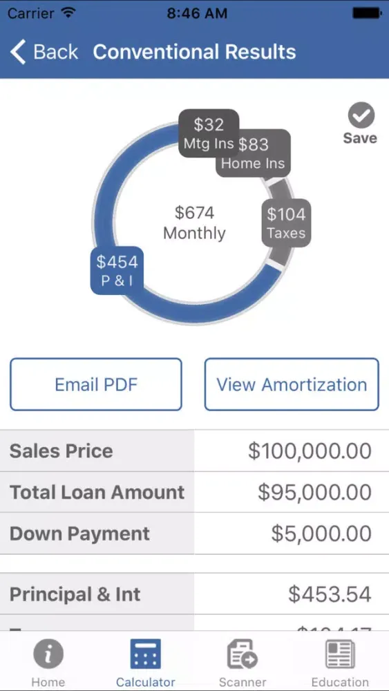 Zrzuty ekranu My New Home MTG Calculator