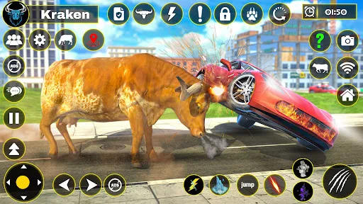 Scary Wild Cow Rampage Game スクリーンショット