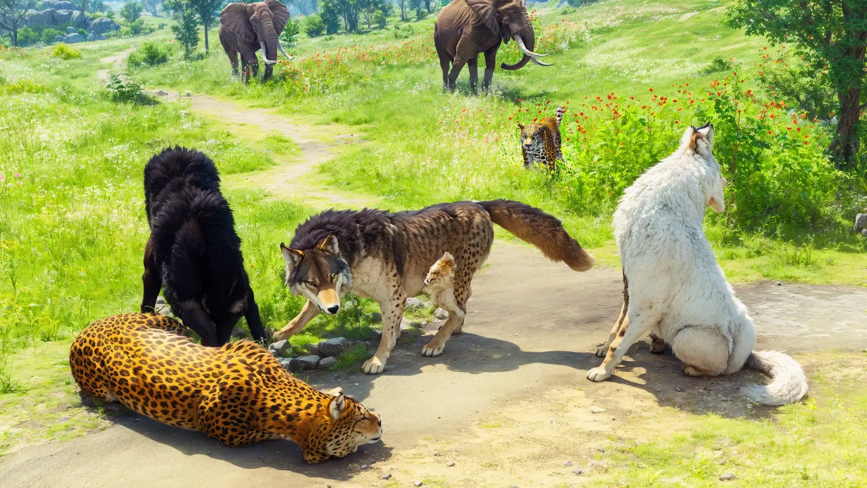 Virtual Arctic Wolf Family Sim Screenshots