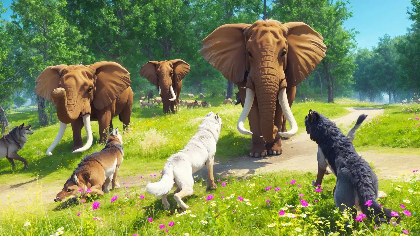 Virtual Arctic Wolf Family Sim Screenshots