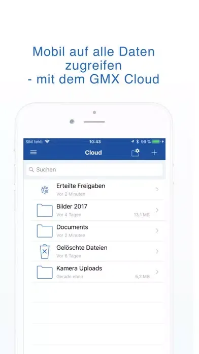 Screenshot di GMX Cloud