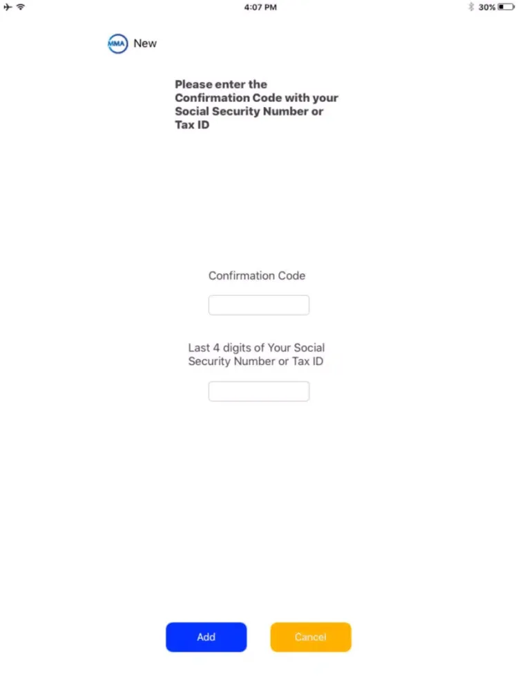 Capturas de tela do Mobile Merchant Application iPad 