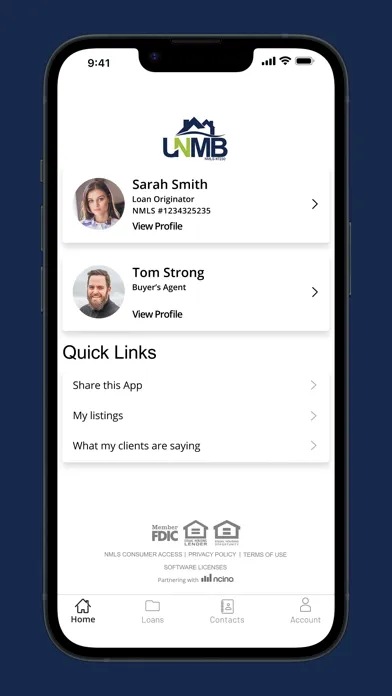 Capturas de pantalla de UNMB My Mortgage App