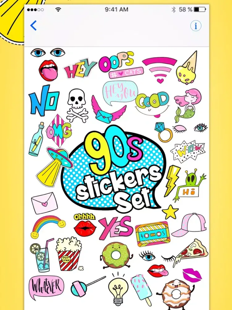 90's Emoji - Retro Sticker Set for iMessage iPad  سکرین شاٹس