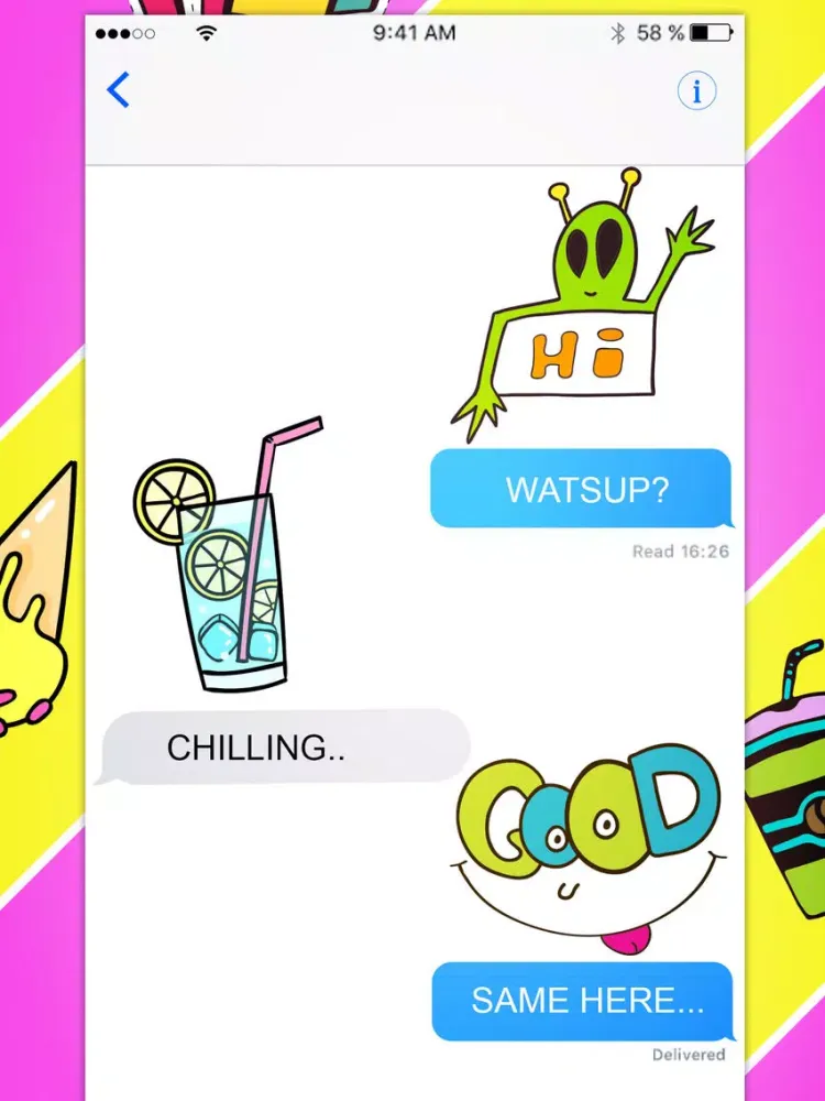 90's Emoji - Retro Sticker Set for iMessage iPad  سکرین شاٹس