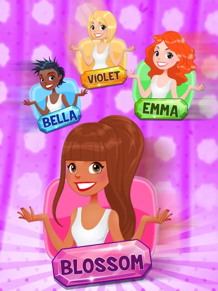 Tangkapan layar Blossom's Dress up Salon iPad 