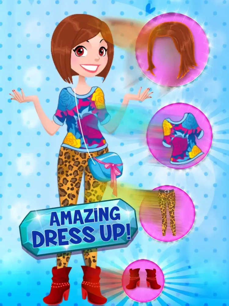 Tangkapan layar Blossom's Dress up Salon iPad 